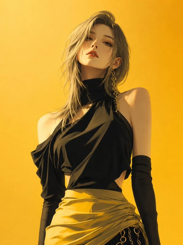 Janine, a fictional adult character for private chat, shown in a portrait
